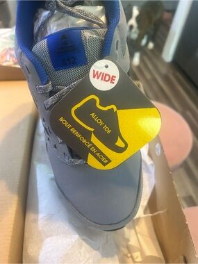 New Balance Grey and Blue Athletic Work Sneaker